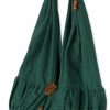 NOVICA Novica Artisan Handmade Cotton Shoulder Bag Elephant Embroidery Green Thailand Animal Themed Bohemian 'Emerald Thai' Shoulder Handbags