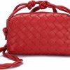 ZEDIUH Woven Crossbody Bags For Women, Small Handmade Purse Clutch Shoulderbag Handbag, Zipper Closure Shoulder Handbags