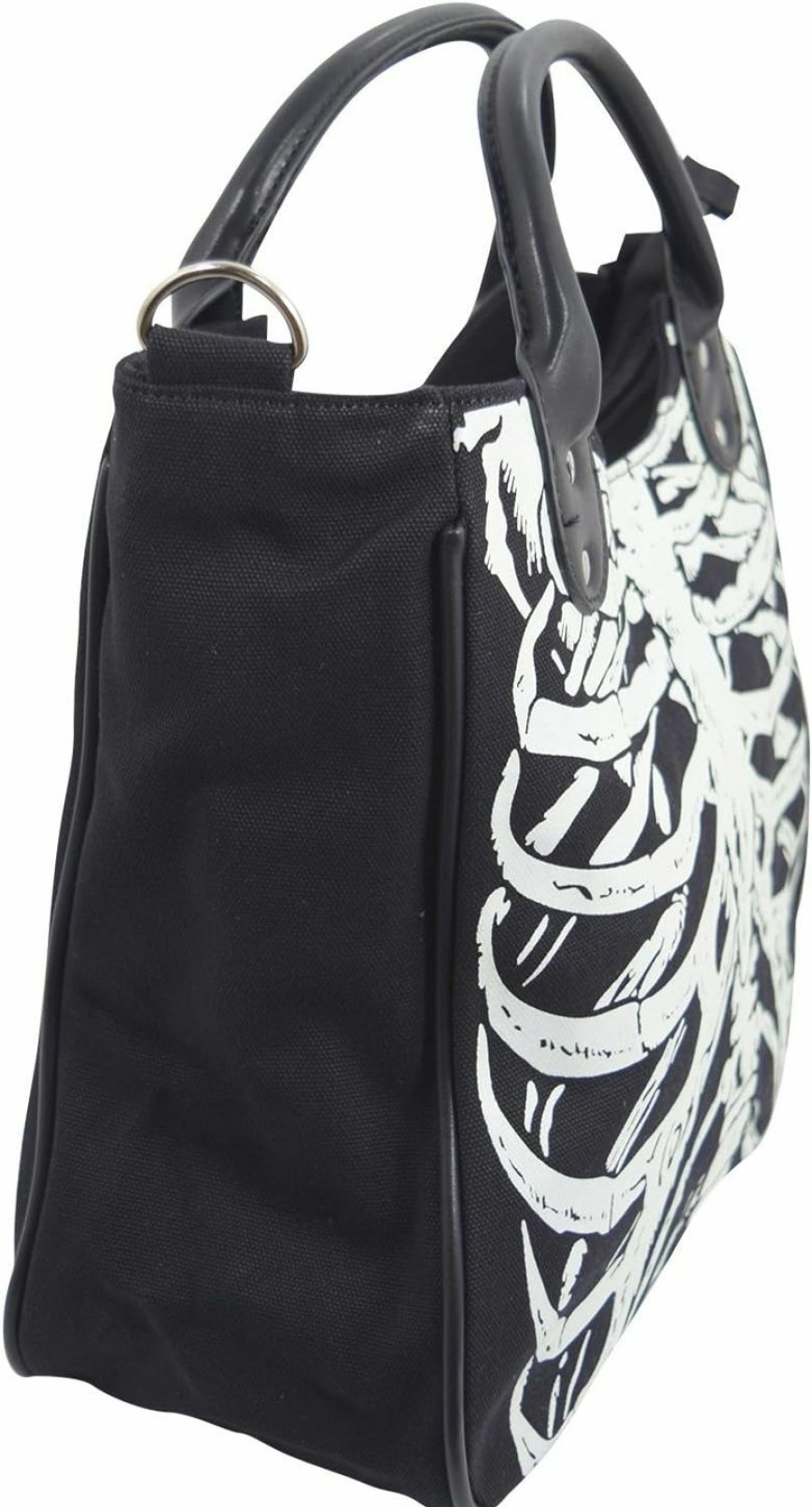 Lost Queen Lost Queen Goth Ribcage Skeleton Glow In The Dark Shoulder Bag Shoulder Handbags