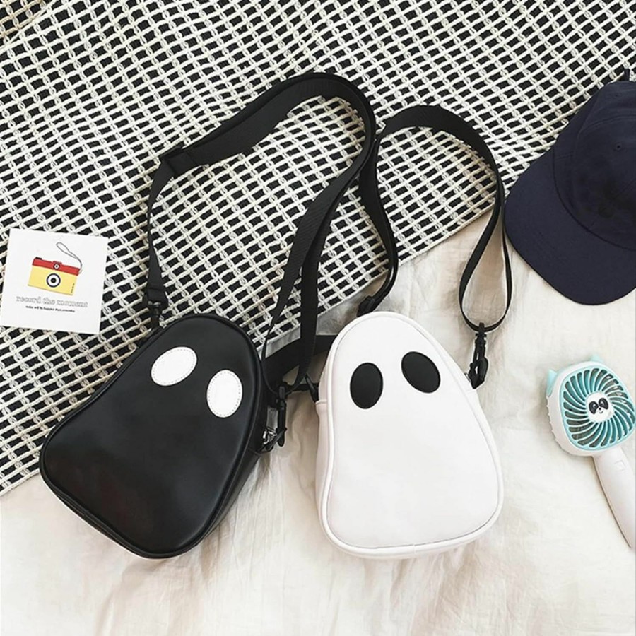 AfupGb Afupgb Cute Messenger Bag, White Messenger Bag, Black Purse Crossbody, Halloween Purse Ghost Bag Shoulder Handbags