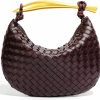 Ruofuna Ruofuna Woven Handbag,Fashion Leather Handle Clutch Bags Purse Cute Dumpling Bag Small Lightweight Crossbody Bags For Women 2023,Brown Shoulder Handbags