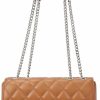 Telena Telena Quilted Crossbody Bag Vegan Leather Trendy Shoulder Bag For Women With Chain Strap Clutch Shoulder Purse Shoulder Handbags