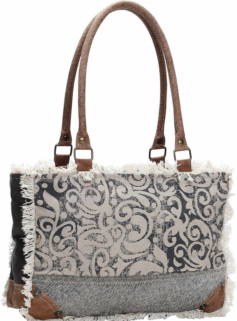 Myra Bag Myra Bag Leaf Print Upcycled Canvas Bag Shoulder Handbags