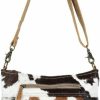 Myra Bag Myra Bag Double Zipper Two-Tone Cowhide Shoulder Bag S-1290 Shoulder Handbags