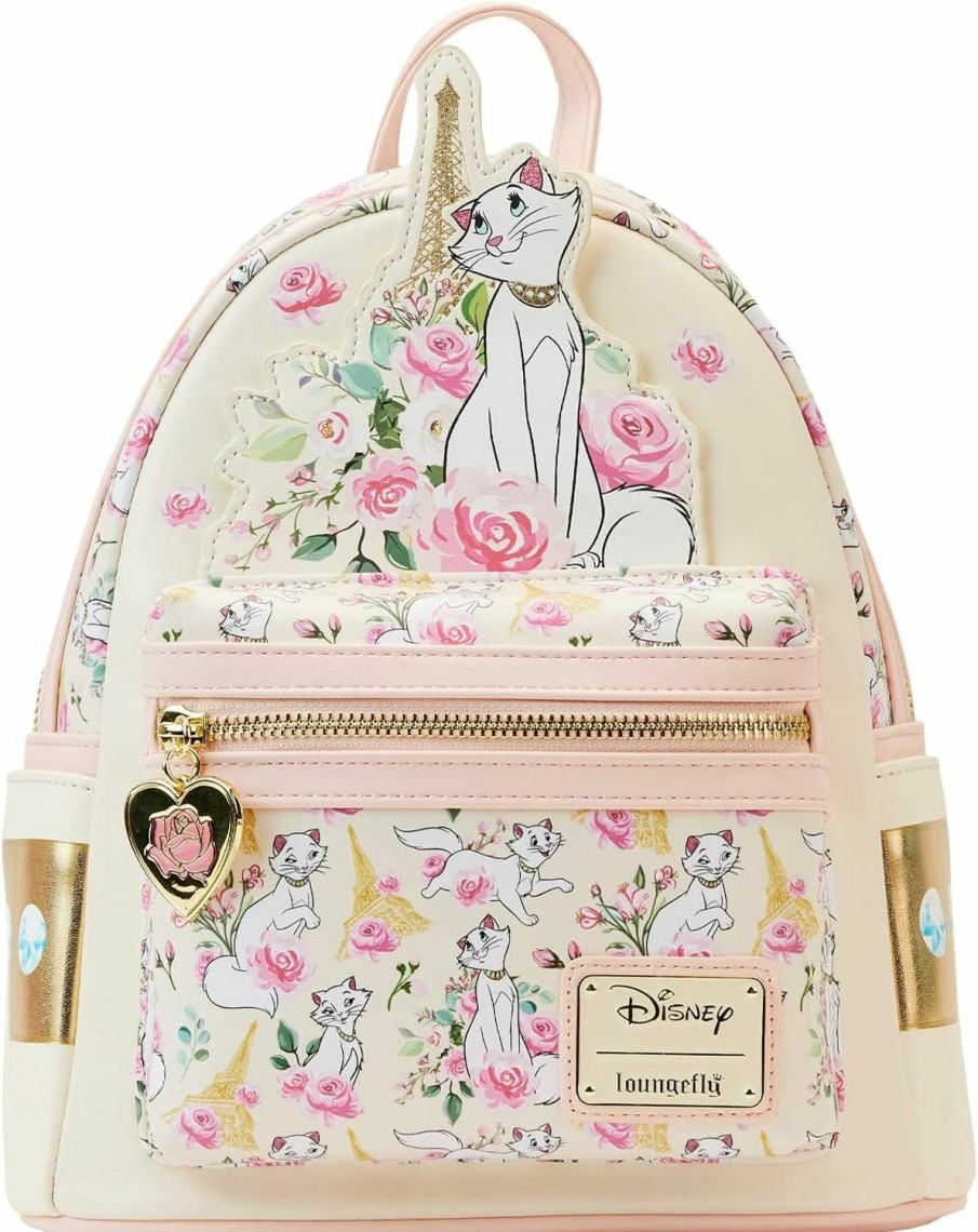 Loungefly Loungefly Aristocats Duchess In Paris Floral Aop Double Strap Shoulder Bag Shoulder Handbags