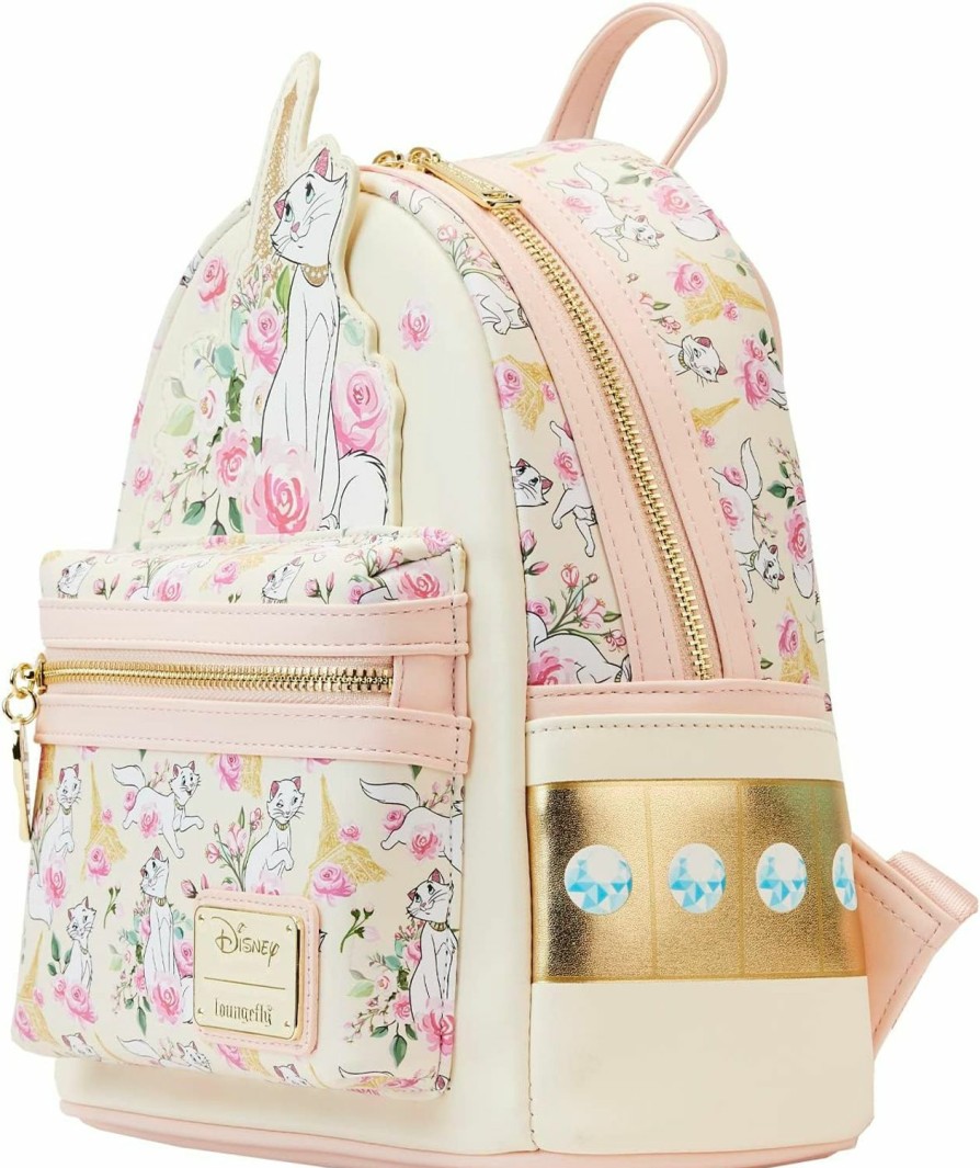 Loungefly Loungefly Aristocats Duchess In Paris Floral Aop Double Strap Shoulder Bag Shoulder Handbags