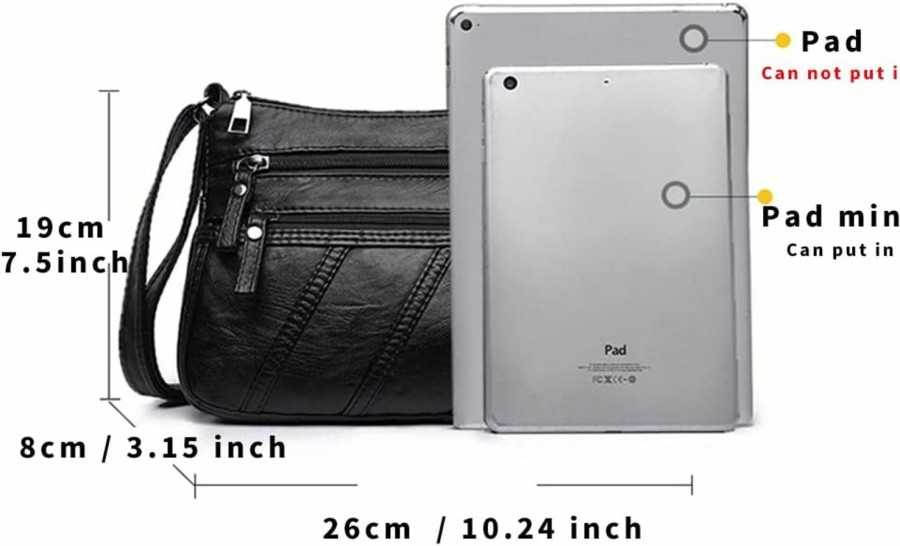 WuXingMeiLi Crossbody Bags For Women Waterproof Shoulder Bag Messenger Bag Casual Pu Leather Ladies Purse Handbag Cross Body Hand Bag Shoulder Handbags