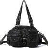 Angel Kiss Angel Kiss Hobo Crossbody Purses For Women Shoulder Bag Multipocket Soft Hobo Purses Removable Strap Leather Handbags Shoulder Handbags