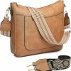 QOECI Qoeci Faux Leather Crossbody Bags For Women Hobo Bags For Women Vegan Leather Purses For Women Shoulder Bag With 2 Straps Shoulder Handbags