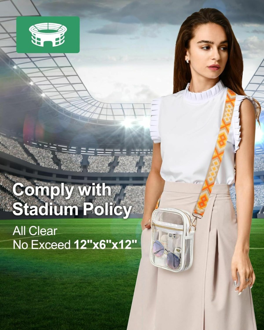 PACKISM Packism Clear Bag Stadium Approved - Clear Purses For Women Stadium Crossbody Messenger Bag For Concerts Sporting Events Shoulder Handbags