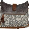 Myra Bag Myra Bag Flourish Shoulder Bag Upcycled Canvas, Rug, Leather & Cowhide S-2655 Shoulder Handbags