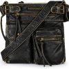 Montana West Montana West Crossbody Bag For Women Soft Washed Leather Multi Pocket Shoulder Purses Shoulder Handbags