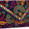 Suman Enterprises Rajasthani Designed Sling Bag, Foldover Clutch, Hand Bag, Shoulder Bag & Cross Body Bag For Women & Girls (Blue Multi Color) Shoulder Handbags