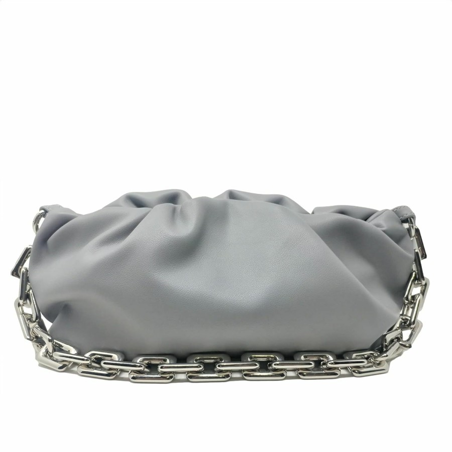 Prime Original Women'S Chain Pouch Bag | Cloud-Shaped Dumpling Clutch Purse | Ruched Chain Link Shoulder Handbag Shoulder Handbags