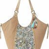 The Sak Sakroots Roma Shopper In Canvas, Dual Shoulder Straps, Mint Spirit Desert Shoulder Handbags