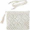 AZWBAG Straw Crossbody Bag For Women Tassel Handmade Shoulder Bag Casual Beach Summer Beach Envelope Clutch Straws Wallet Shoulder Handbags