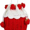 CALLARON Callaron Cute Strawberry Purse Fruit Crossbody Crochet Bags Knitted Handbag With Drawstring Strawberry Crochet Bag Small Shoulder Bag Wallet For Women Shoulder Handbags