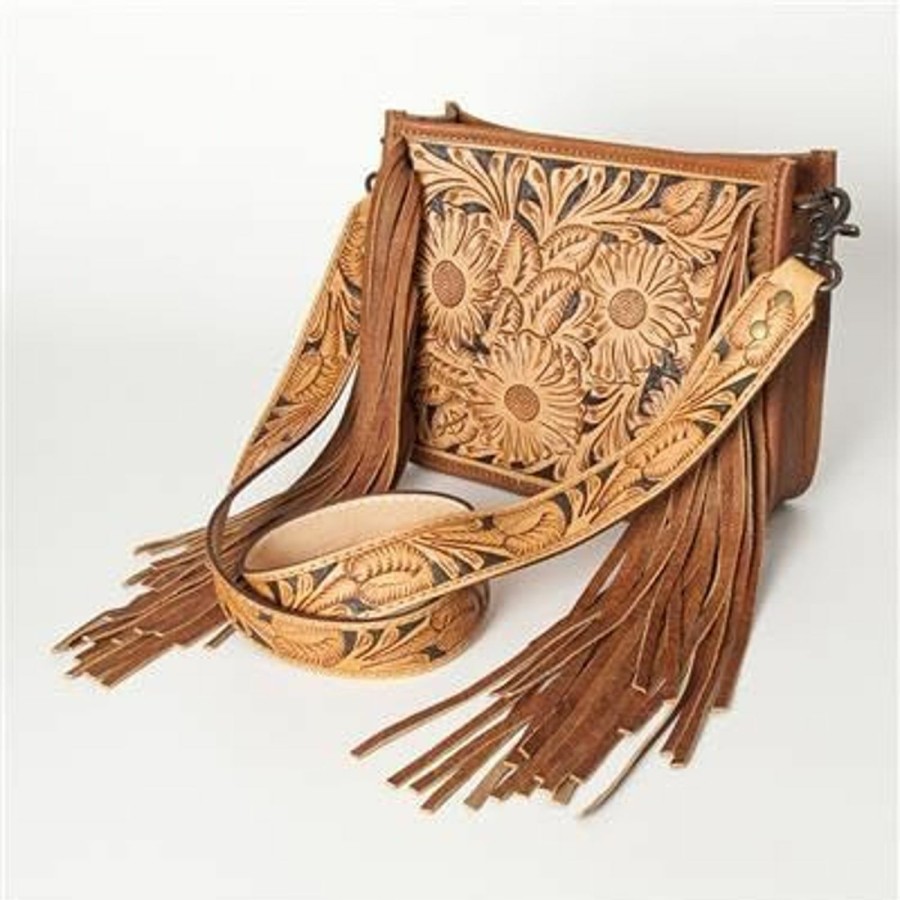 American Darling American Darling Small Medium Handcarved Leather Bag With Adjustable Handcarved Strap Adbg323 Shoulder Handbags