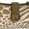 Michael Kors Michael Kors Carmen Xs Leather Pouchette Shoulder Bag (Camel Animal Print) Shoulder Handbags