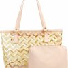 MICOM Micom Clear Tote Bags With Full Chevron Stripe Shoulder Handbag With Interior Pocket Shoulder Handbags