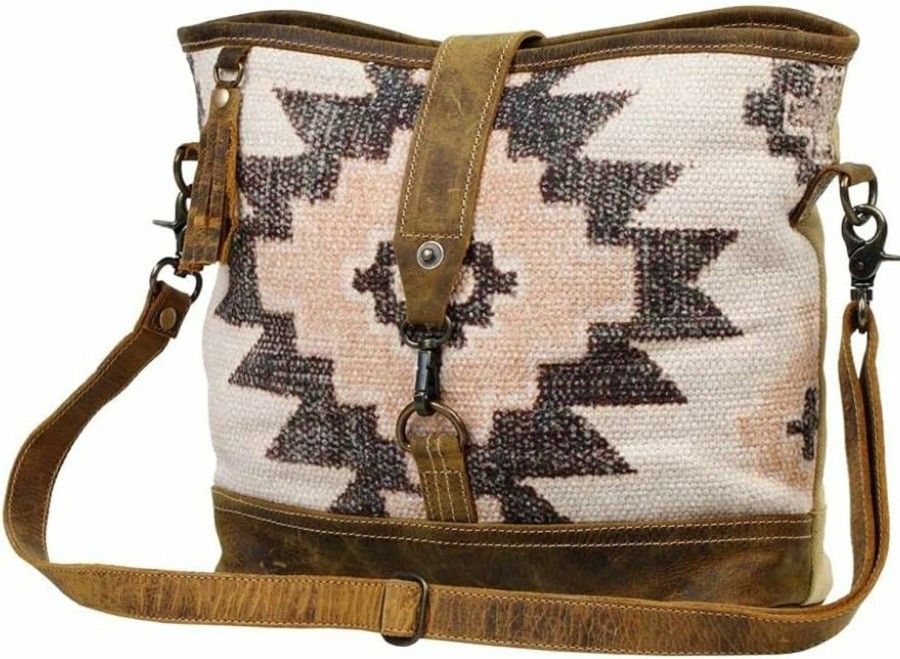 Myra Bag Myra Bag Entice Shoulder Bag Upcycled Canvas, Rug & Leather S-2642 Shoulder Handbags