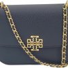 Tory Burch Tory Burch 140987 Britten Black Pebbled Leather With Gold Hardware Small Women'S Adjustable Shoulder Bag Shoulder Handbags