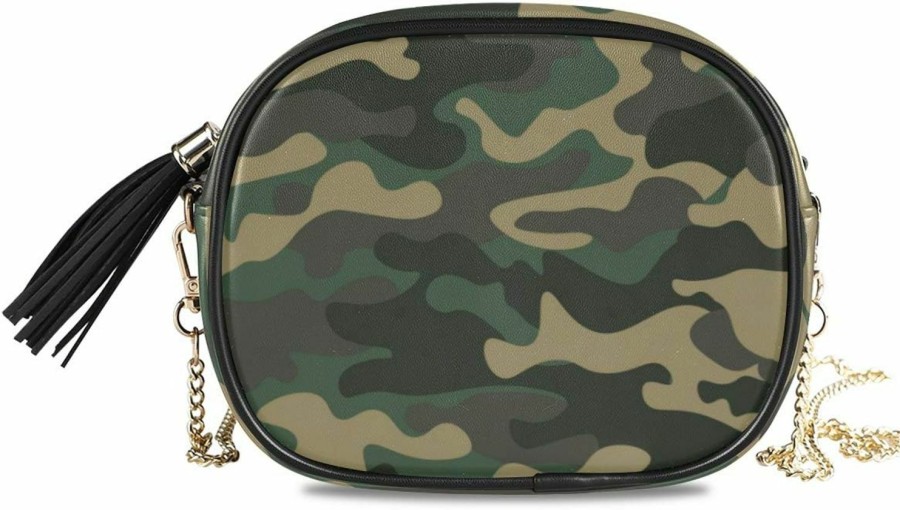 ALAZA Alaza Camouflage Military Cross Body Fashion Chain Bag Single Shoulder Pu Leather Purse For Women Girls Shoulder Handbags