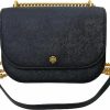 Tory Burch Tory Burch 147214 Emerson Black With Gold Hardware Leather Women'S Adjustable Shoulder Bag Shoulder Handbags