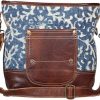 Myra Bag Myra Bags Blue Bliss Canvas, Leather & Rug Shoulder Bag S-1950 Shoulder Handbags