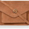 Ozora Ozora Handmade Leather Flapover Crossbody Purse For Women With Adjustable Strap & Overflap Snap Closure Tote/Bag Shoulder Handbags