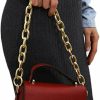 Wiwpar Wiwpar Fashionable O Shape Chunky Metal Purse Chains Shoulder Bag Handle Shoulder Straps Replacement For Women'S Handbags (Gold) Shoulder Handbags