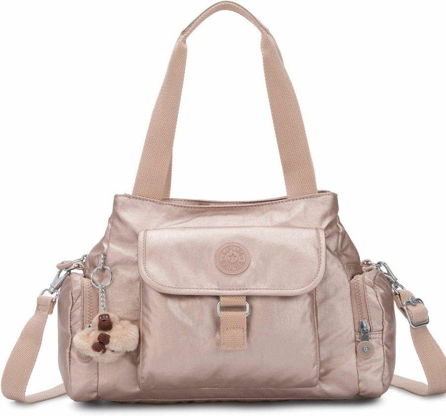 Kipling Kipling Felix Large Handbag, Quartz Metallic Shoulder Handbags