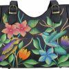 Anna by Anuschka Anna By Anuschka Women'S Genuine Leather Shoulder Bag - Hand Painted Original Artwork Exterior Shoulder Handbags