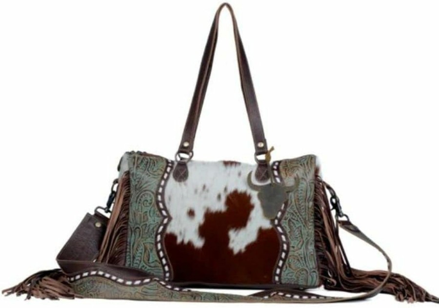 Myra Bag Myra Bag Dangle Wangle Leather & Hairon Bag S-3344 Shoulder Handbags