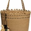 Eric Javits Eric Javits Squishee St. Tropez Straw Tote Bag For Women - Summer Beach Bags For Women - Cute Tote Bags & Purses For Women Shoulder Handbags