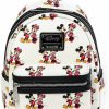 Loungefly Loungefly Disney Mickey And Minnie Mouse Aop Womens Double Strap Shoulder Bag Purse Shoulder Handbags