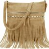 Sunwel Fashion Sunwel Fashion Western Fringe Bag Cowgirl Purse Faux Suede Crossbody Bag With Tassel Country Outfit For Women Shoulder Handbags