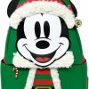 Loungefly Loungefly Disney Mickey Mouse Elf Holiday Christmas Womens Double Strap Shoulder Bag Purse Shoulder Handbags