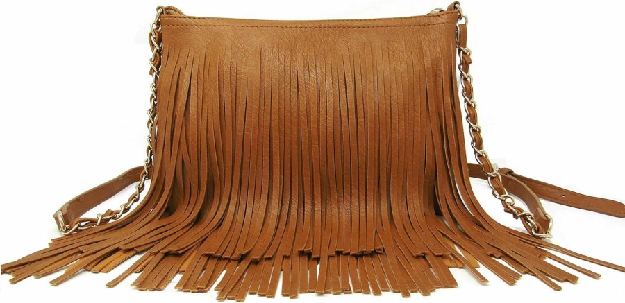 Solene Solene Fringe Crossbody Shoulder Bag With Strap, Tassel Messenger Bag, Country Style Western Fringe Purse For Women Shoulder Handbags