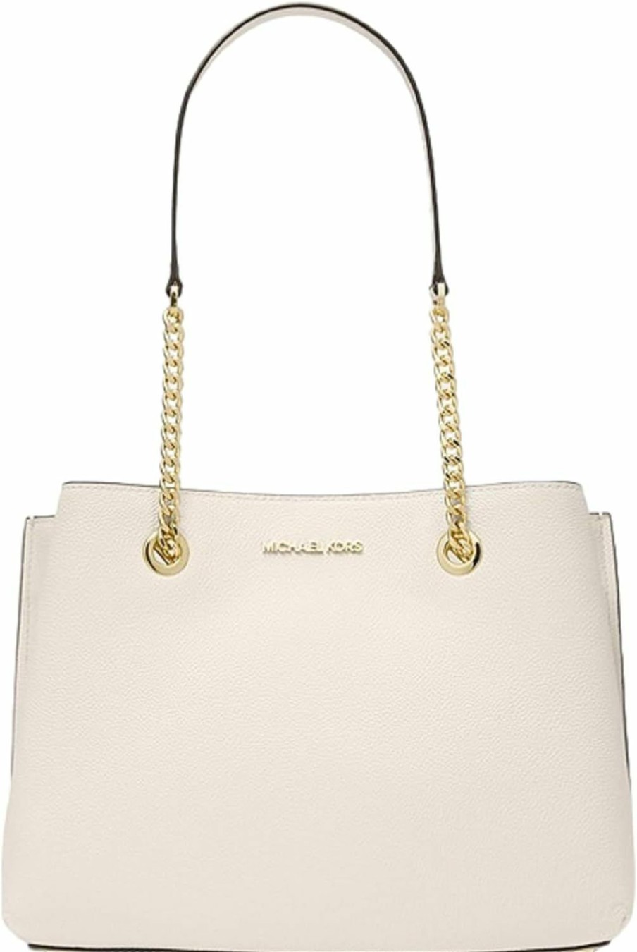 Michael Kors Michael Kors Teagan Large Pebbled Leather Shoulder Bag (Lt Cream) Shoulder Handbags