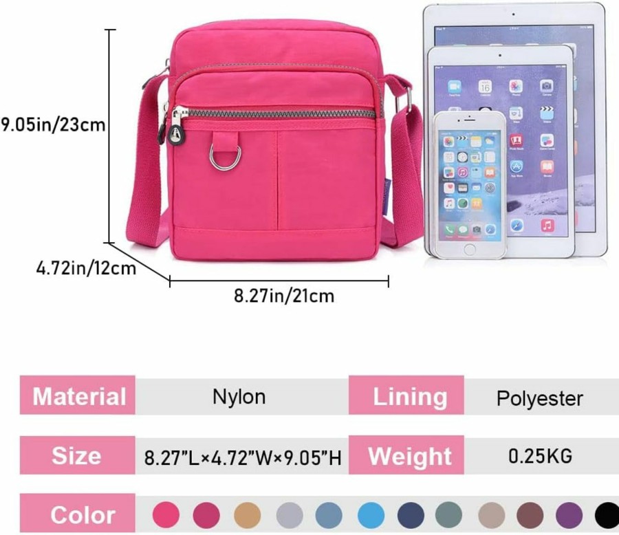 WETURAST Weturast Casual Nylon Crossbody Bag Purses For Women Waterproof Shoulder Bag For Women Cross Body Handbag Shoulder Handbags