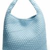 Queenoris Fashion Woven Purse For Women Top-Handle Shoulder Bag Soft Summer Hobo Tote Bag Shoulder Handbags