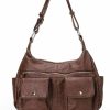 VONAL Vonal Crossbody Bag For Women Multi Pockets Shoulder Bags Medium Washed Soft Leather Travel Purses Shoulder Handbags