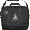 UK EMPIRE GROUP LIMITED Uk Empire Group Limited Masonic Apron Case Mm/Wm Size With Silver Square And Compass (Printed) | Soft Style Display Bag Shoulder Handbags