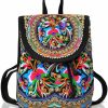 Goodhan Goodhan Vintage Embroidered Women Backpack Ethnic Travel Handbag Shoulder Bag Shoulder Handbags