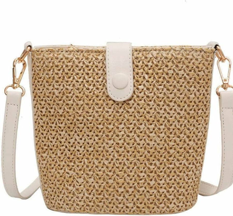 Gogobear Women Small Straw Shoulder Bag Handwoven Crossbody Bags With Removable Shoulder Strap For Travel Beach Shoulder Handbags