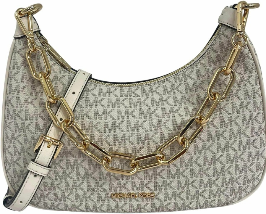 Michael Kors Michael Kors Large Cora Shoulder Chain Zip Bag (Lt Cream Multi) Shoulder Handbags