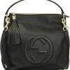 Gucci Gucci Soho Black Leather Hand Bag With Shoulder Strap 536194 Shoulder Handbags