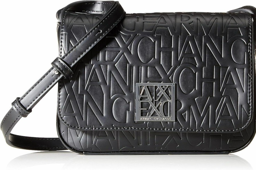 Emporio Armani A|X Armani Exchange Womens Liz - Small Strap Shoulder Bag, Neroblack, One Size Us Shoulder Handbags