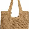 YYW Yyw Straw Handbag Clutch Chic Envelop Woven Beach Bag Natural Rattan Straw Bag Summer Straw Clutch For Travel Shoulder Handbags